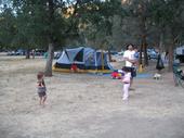 Del Valle camping with the kids