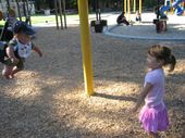 Day at the park - Nolan's first swing ride
